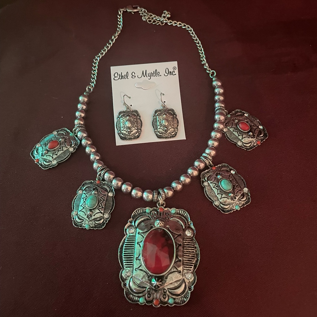 Southwestern-Style Necklace/Earring Set Nwot